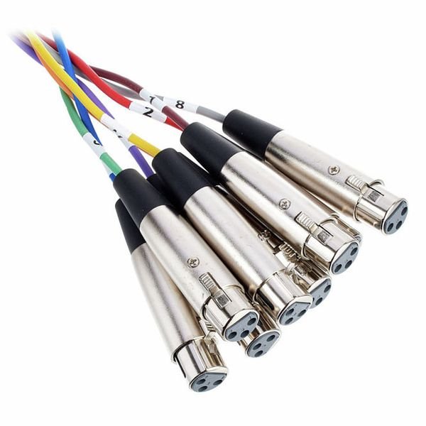 Hosa DTF803 - Cable DB25 a 8 XLR3 Hembra, 3mt - https://www.cromaonline.cl/